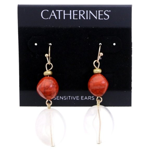 Catherines Jewelry - 3/$20 Catherines orange and marble dangles
